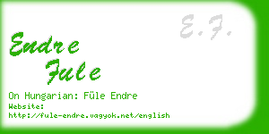 endre fule business card