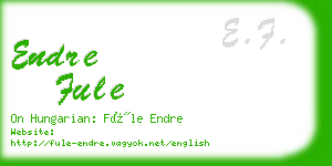 endre fule business card